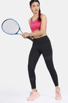 Zelocity Quick Dry Racerback Sports Bra - Viva Magenta — thumbnail 4